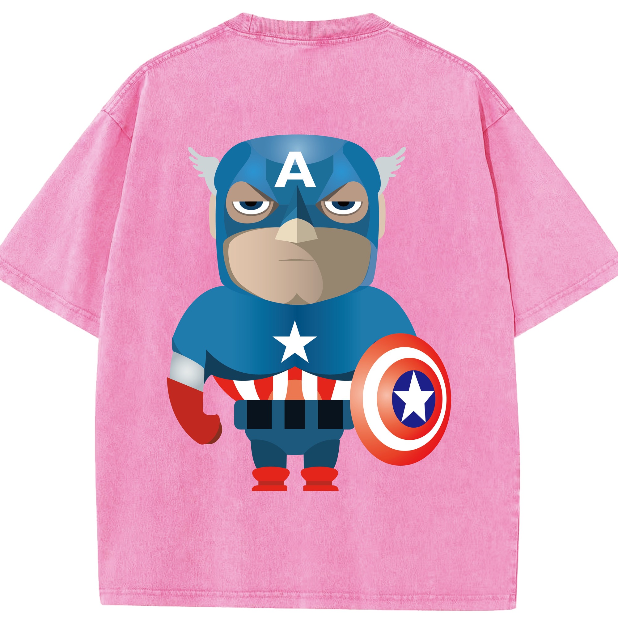 （画像用） アベンジャーズ The Avengers 綿100% ヴィンテージ風 半袖Tシャツ（背面プリント）